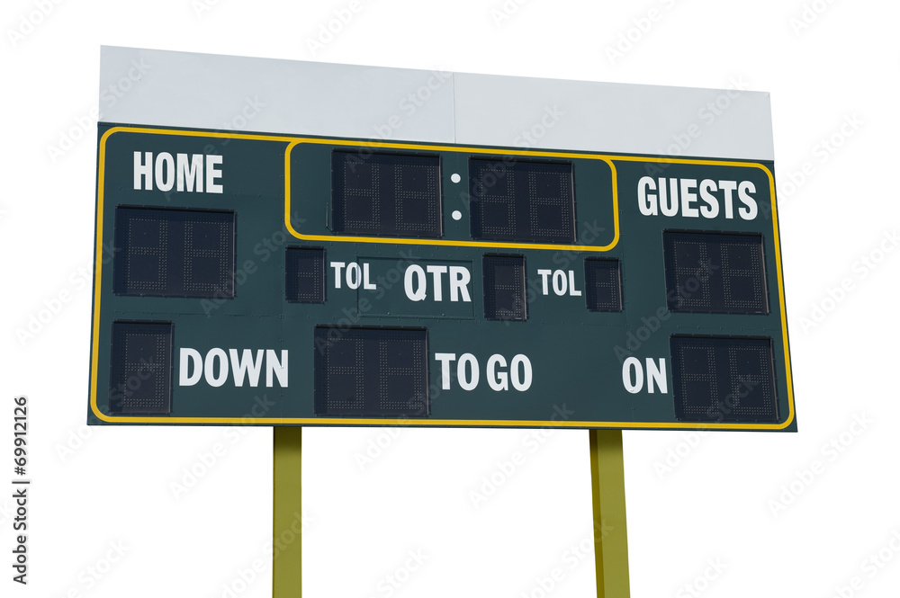 American Football Scoreboard Stock Photo | Adobe Stock