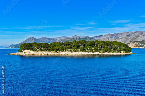 Adriatic Landscape  Daksa Island in Dubrovnik  Dalmatia