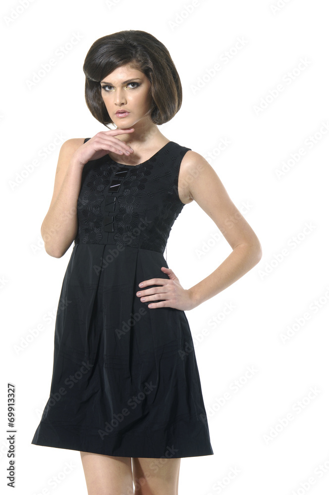 Beautiful fashion model posing in studio Beautiful fashion model posing in studio