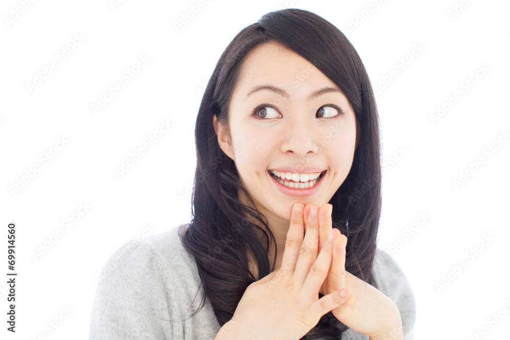 喜ぶ女性 喜ぶ女性