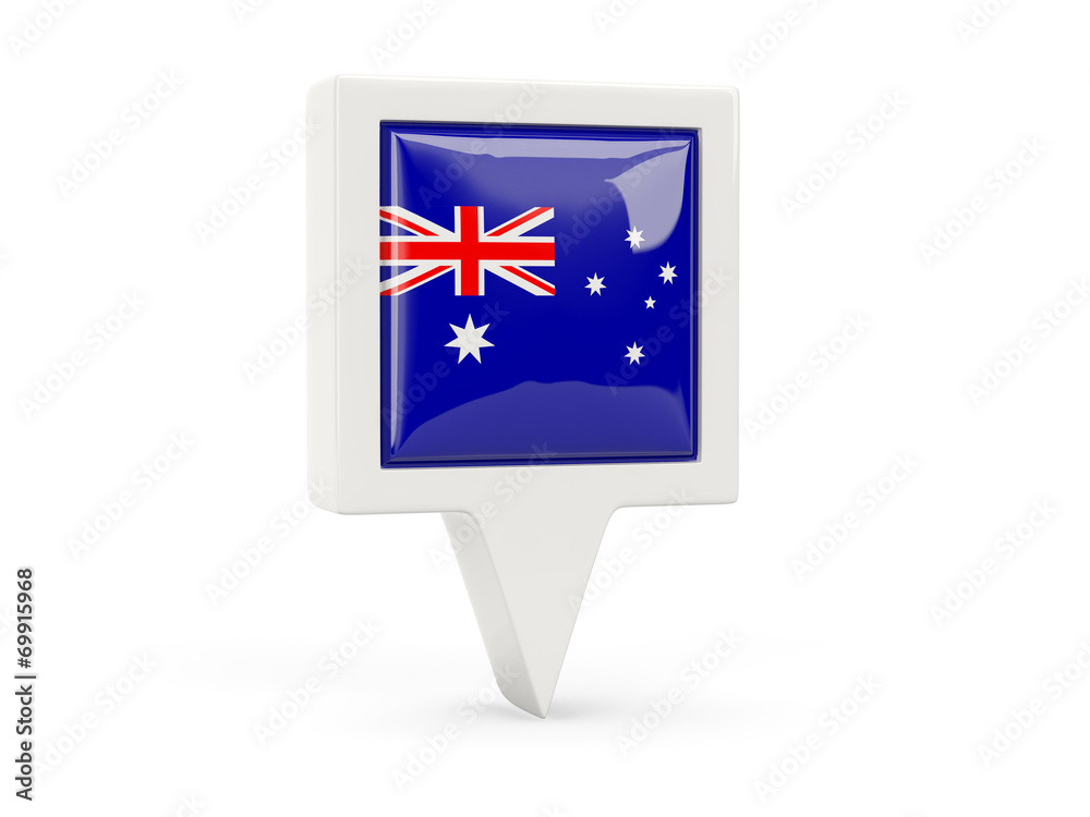 Square flag icon of australia Square flag icon of australia
