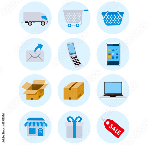 Net shopping icons Vector