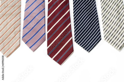 Silk ties isolated on the white