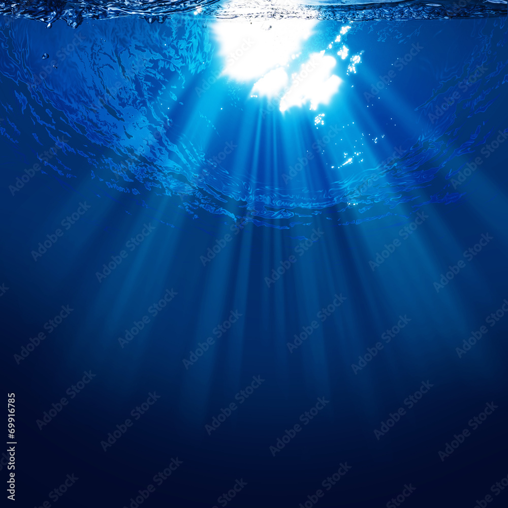Abyss, abstract underwater backgrounds with sun beam Abyss, abstract underwater backgrounds with sun beam
