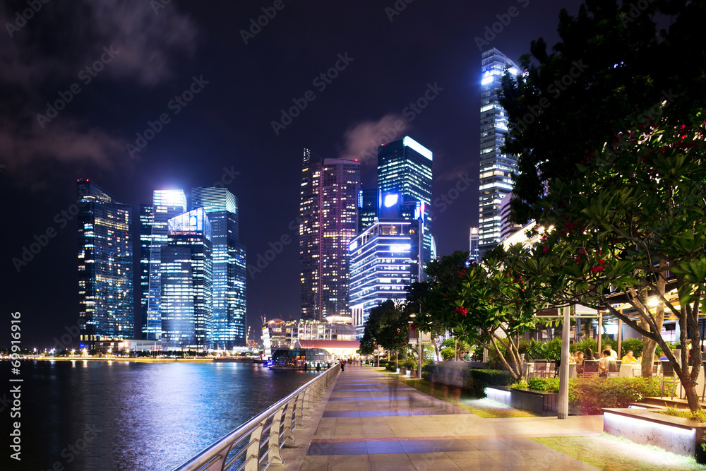 modern cityscape at night
