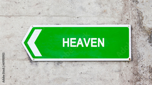 Green sign - Heaven