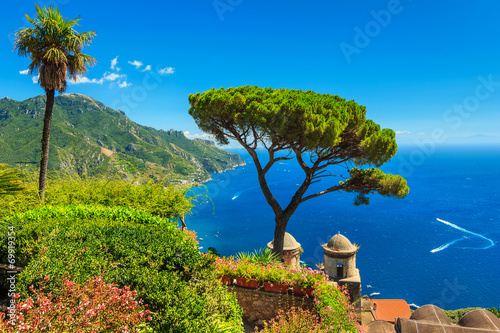 The famous garden of Villa Rufolo,Ravello,Amalfi coast,Italy photo