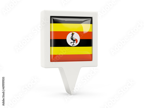 Free Download Square flag icon of uganda - GFXLoad