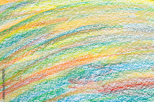 Colored pencil strokes on paper