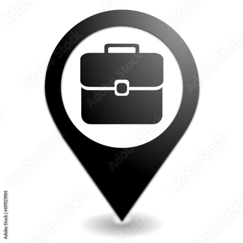 malette sur symbole localisation noir
