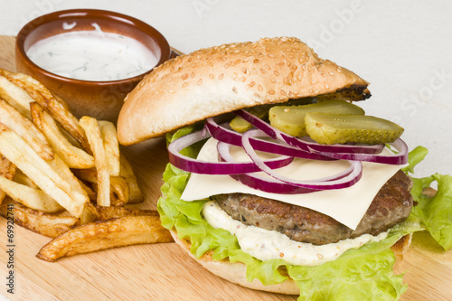 Big hamburger - Stock Image macro.