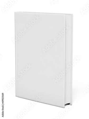 Isolated white blank book