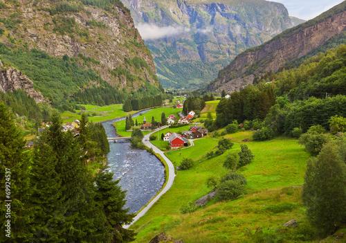 Village in Flam - Norway photo