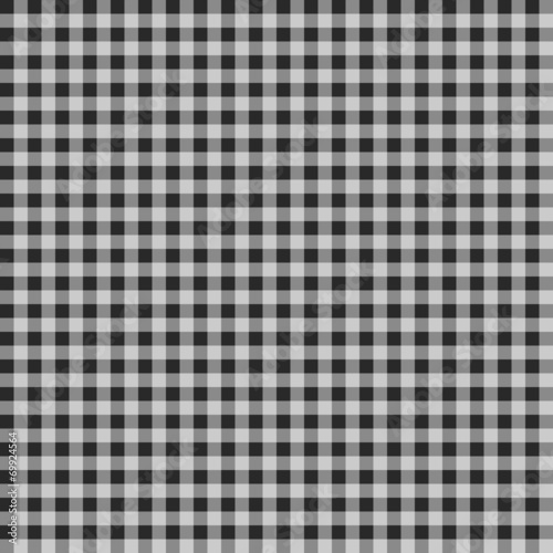 Seamless checkered Gingham pattern - Black and White