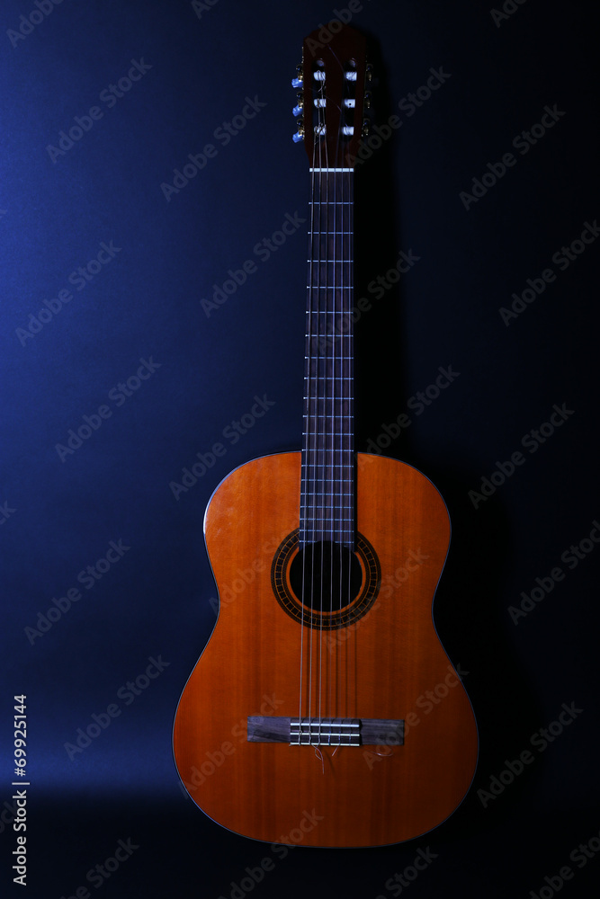 Guitar on dark background