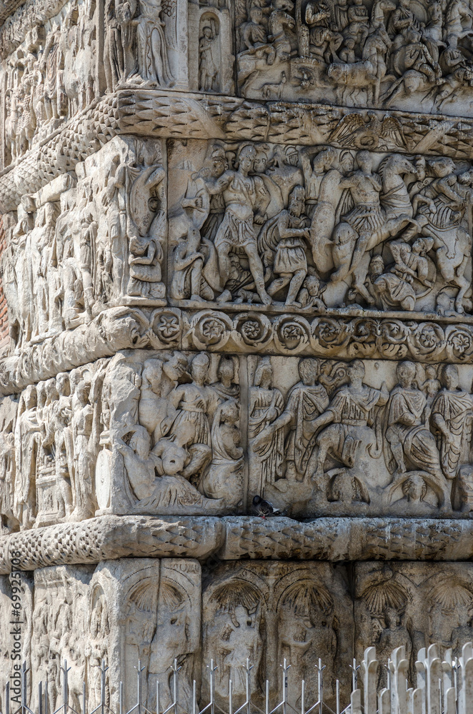 Greece, Thessaloniki. Fragment of the bas-relief of arch of Gall - obrazy, fototapety, plakaty 
