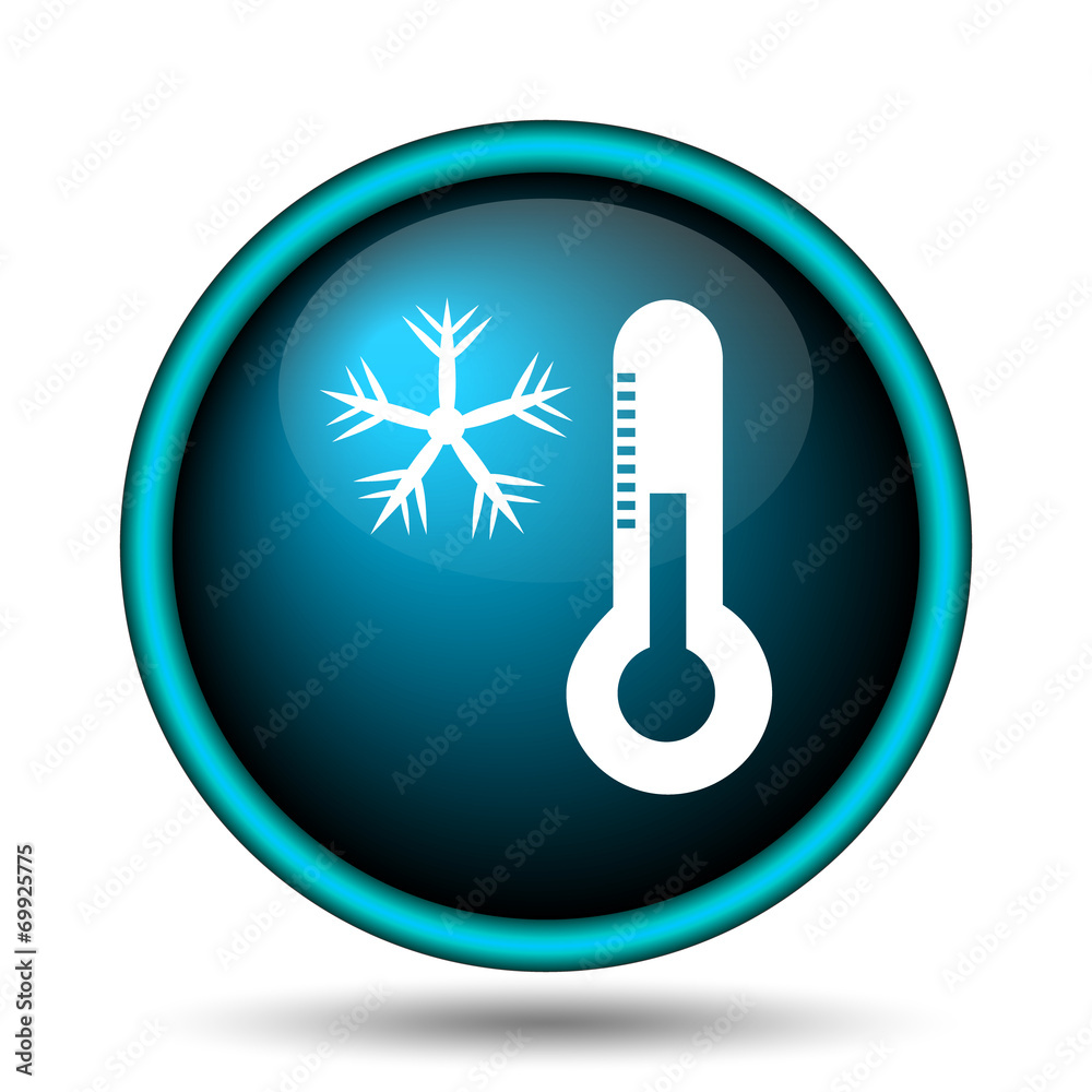 Snowflake with thermometer icon Snowflake with thermometer icon