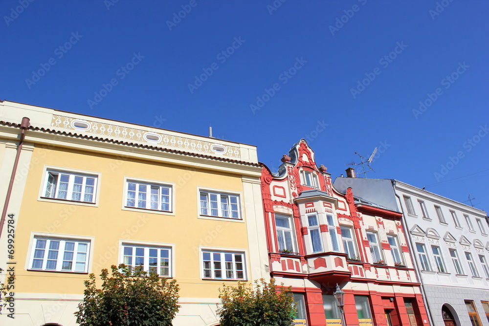 Historische Fassaden in der Altstadt von Nikolsburg (Mikulov) Historische Fassaden in der Altstadt von Nikolsburg (Mikulov)