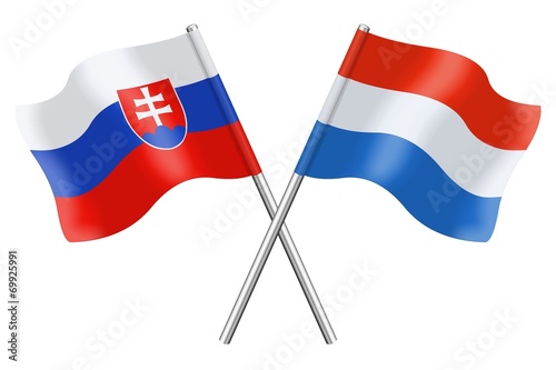 Free Download Flags : Slovakia and Luxembourg - GFXLoad