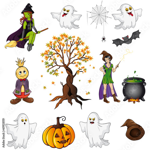Happy Halloween Set Kollektion Sammlung