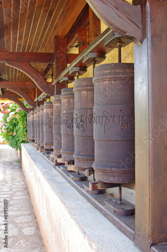 Moulins à prières tibétain