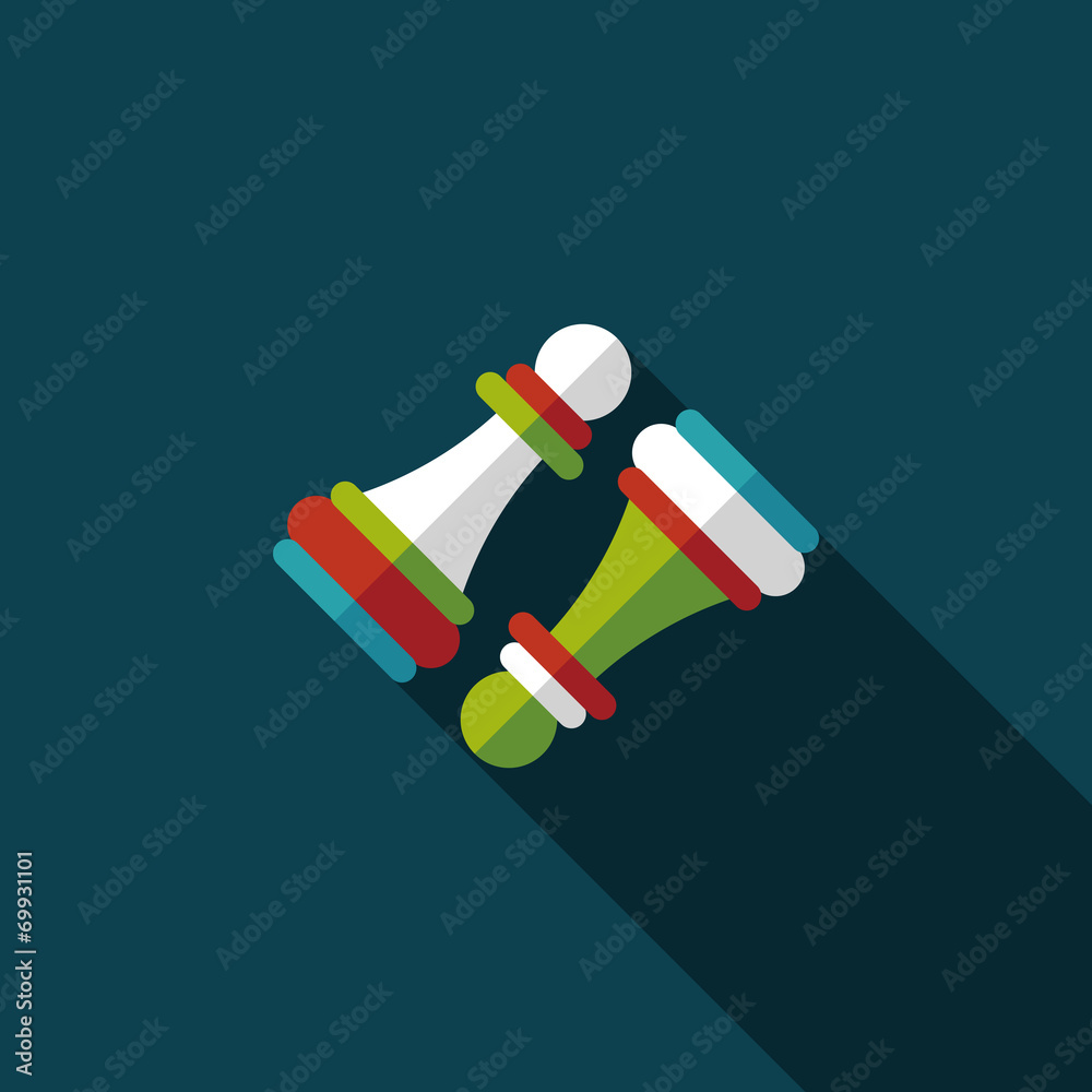 Wooden Pawn Chess flat icon with long shadow,eps10 Wooden Pawn Chess flat icon with long shadow,eps10