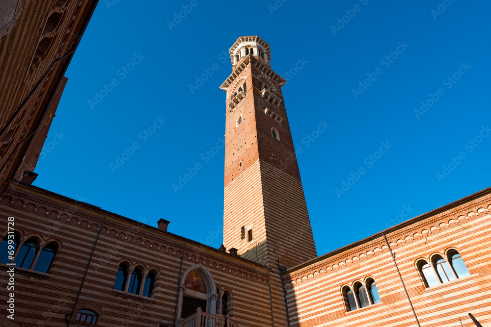 Lamberti Tower and Ragione Palcae - Verona Italy
