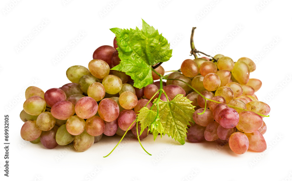 ripe pink grapes