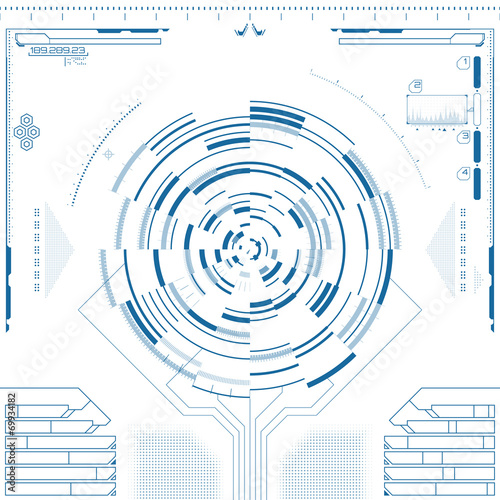 Futuristic graphic user interface