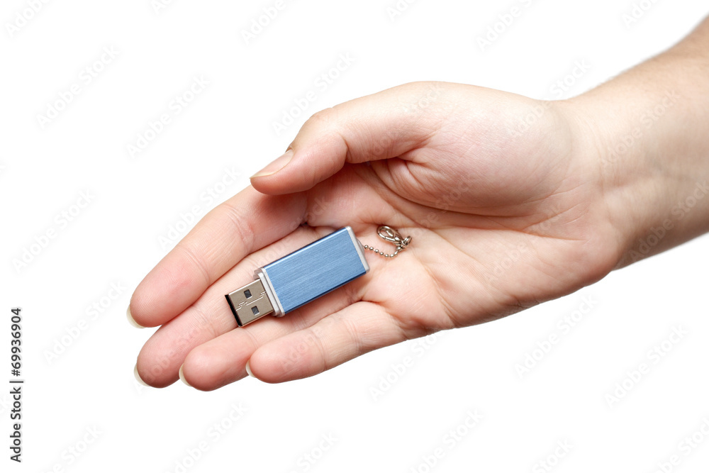 USB Flash Drive in hand USB Flash Drive in hand