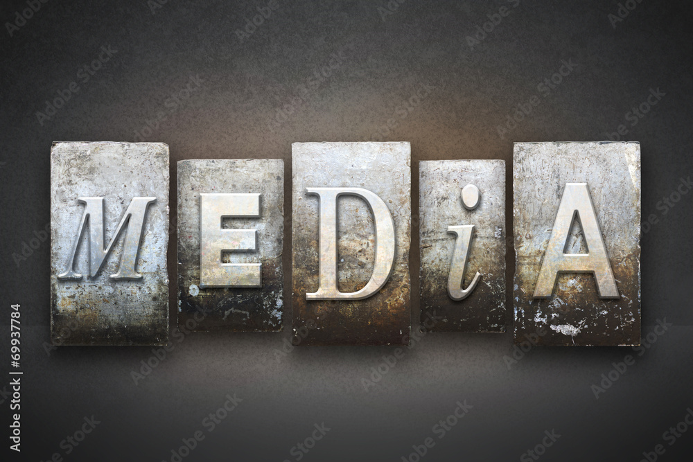 Naklejka premium Media Letterpress