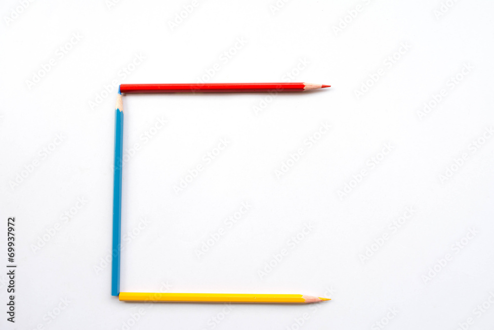 color pencil as letter C color pencil as letter C