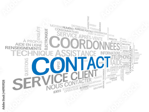 Nuage de Tags "CONTACT" (service clients coordonnées aide nous)