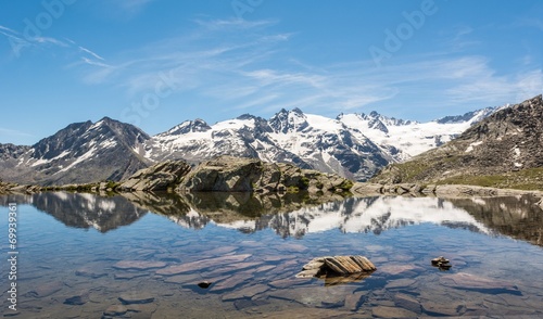 Krystalicznie czyste górskie jezioro