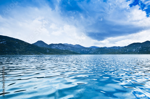 Sea landscape and mountains