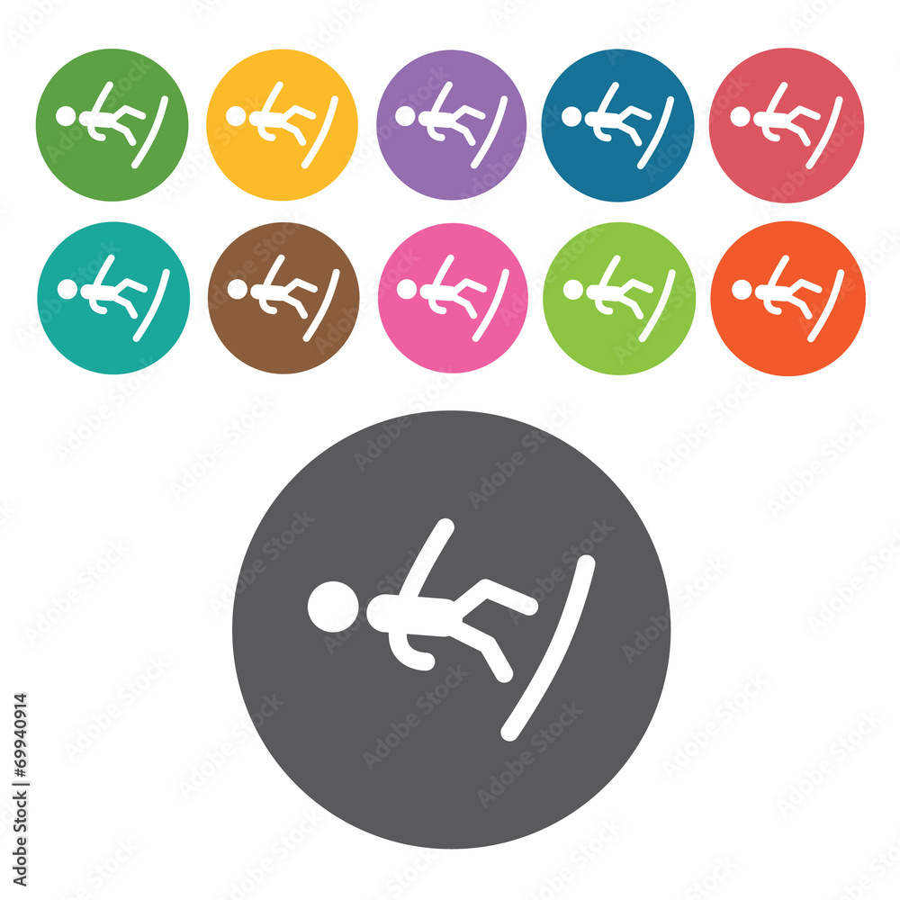 Free style snowboarding sign icon symbol set. Winter sport set. Free style snowboarding sign icon symbol set. Winter sport set.