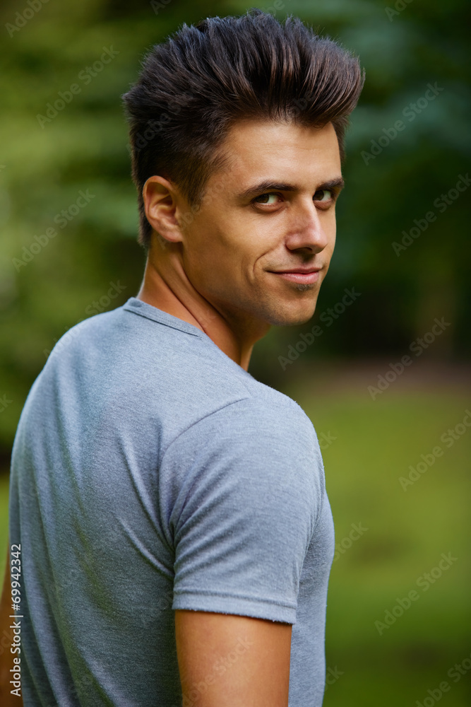 Portrait of a athletic man at summer part Portrait of a athletic man at summer part