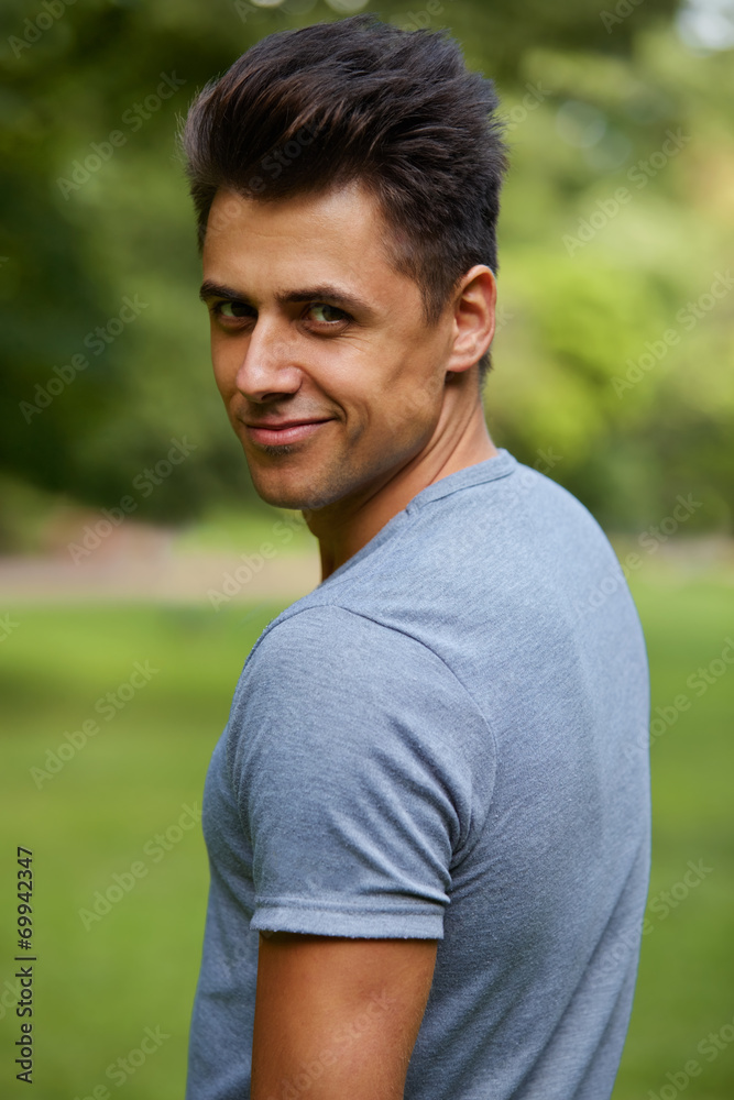 Portrait of a athletic man at summer part Portrait of a athletic man at summer part
