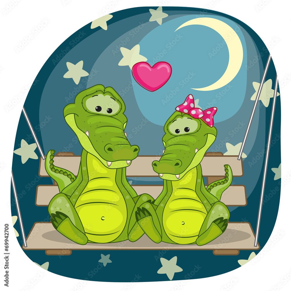 Fototapeta premium Lovers Crocodiles