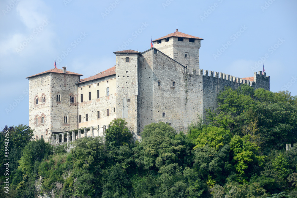 Rocca Borromeo fortress at Angera on lake maggiore