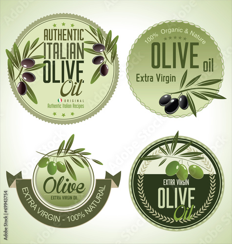 Olive labels set