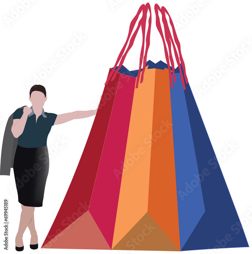 donna con acquisti