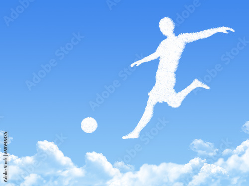 football player cloud shape © paisan191