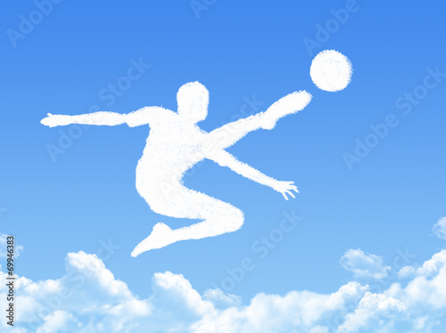 football player cloud shape