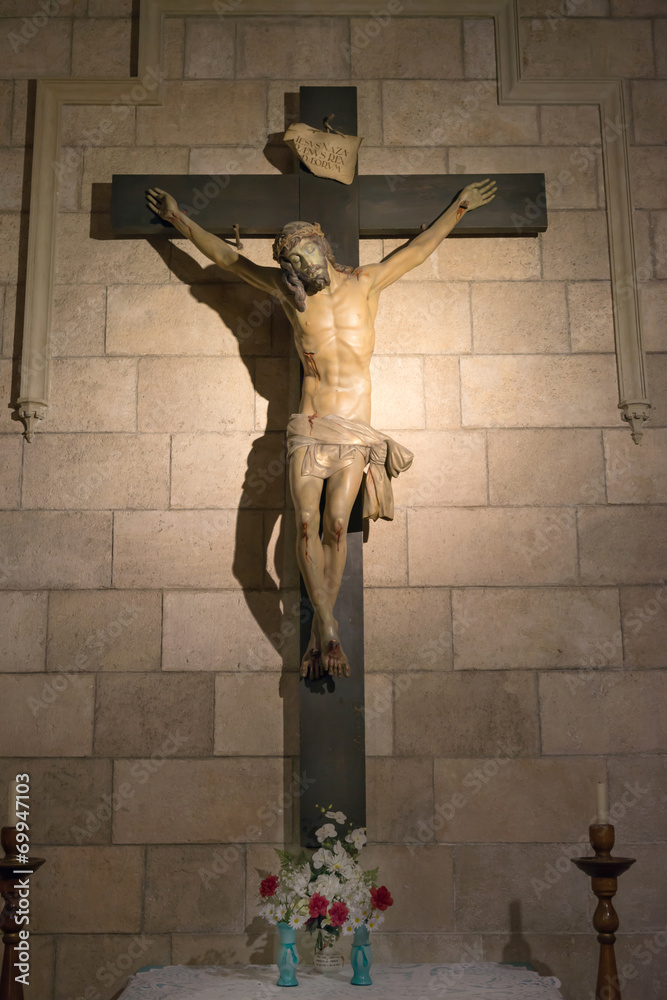 Jesus on the cross - obrazy, fototapety, plakaty 