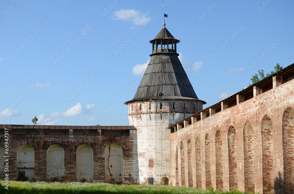 Wall around the Borisoglebskiy monastery, Yaroslavl region