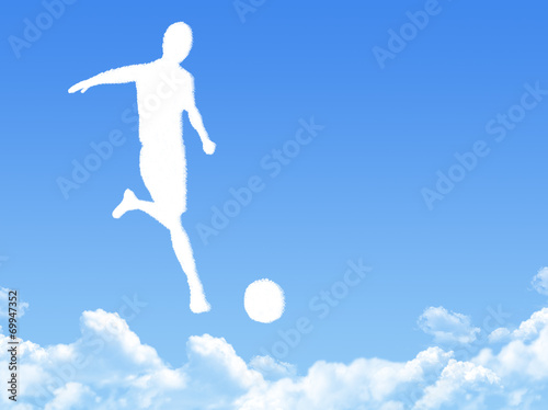 football player cloud shape