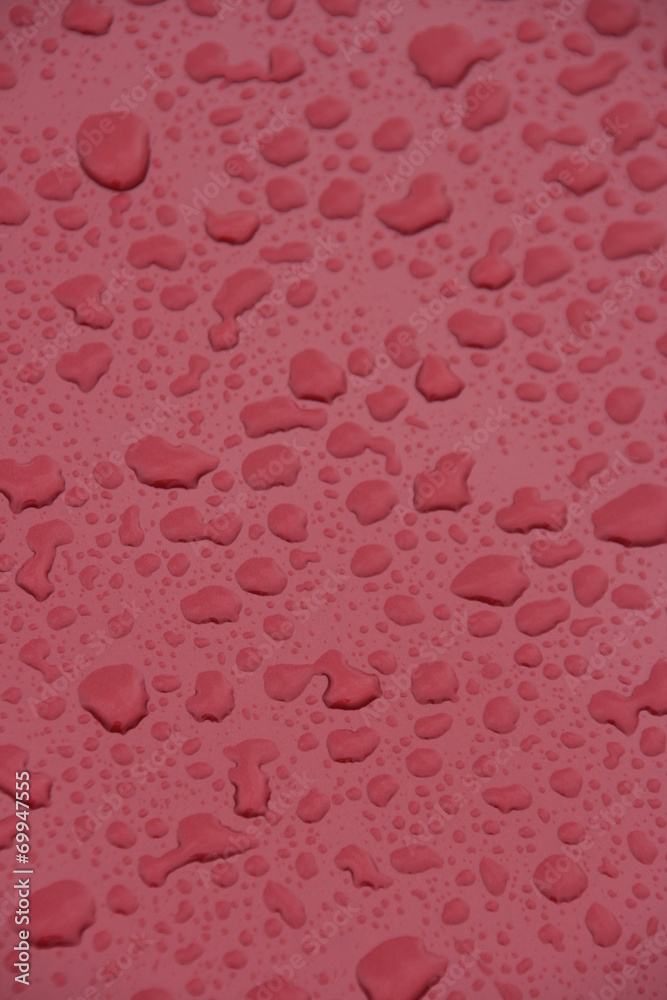 Wassertropfen auf Beschichtung Wassertropfen auf Beschichtung