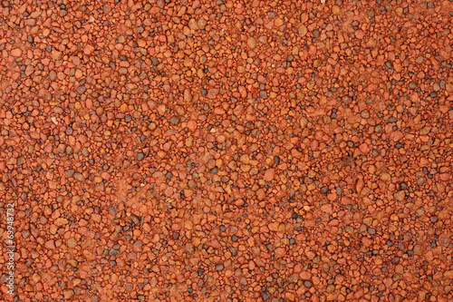 red laterite gravel for background. photo