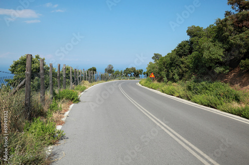 Mountain road in Greece, Olympus region
